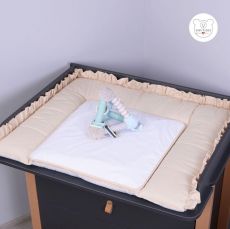 Пеленальний матрац 72х80 см Baby Veres Macaroon Vanilla, 0-12 міс, 100% бавовна, 1 пелюшка водонепроникна